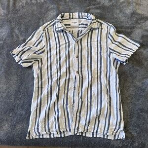 Casual Striped Blue and White Shirt